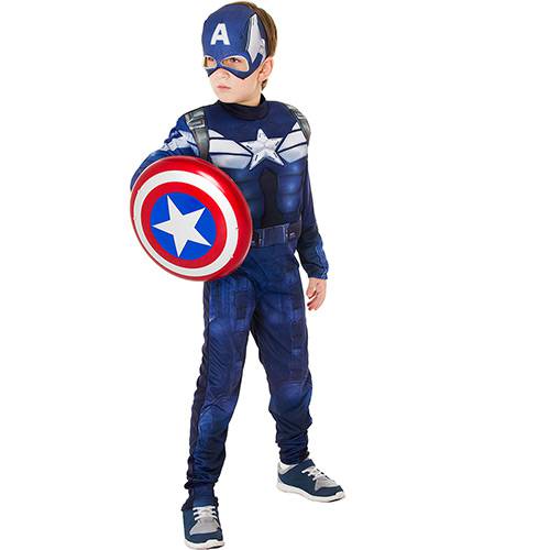 Fantasia Infantil Capitão América 2 Luxo - Marvel