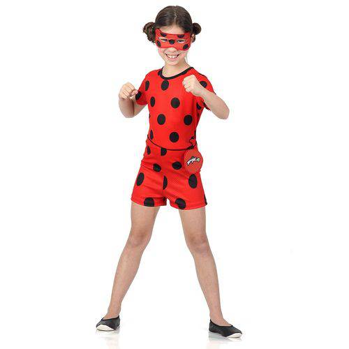 Fantasia Infantil Ladybug Curta - Miraculous Ladybug
