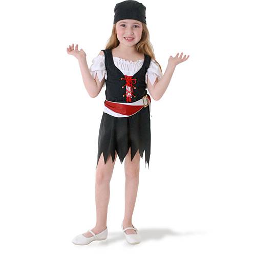 Fantasia Infantil Pirata Vestido Tam. M - Sulamericana