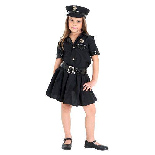 Fantasia Infantil Policial Sulamericana Standard Preta G