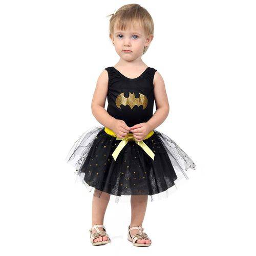 Fantasia Infantil Sulamericana Pop Bat Girl Bebê P Preta/Amarela