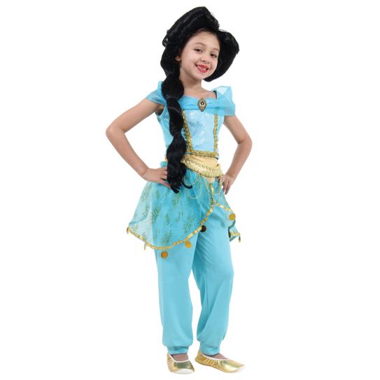 Fantasia Jasmine Infantil Luxo - Disney Princesas M