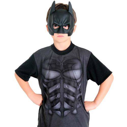 Fantasia Kit Batman Cavaleiro das Trevas Infantil com Mascara