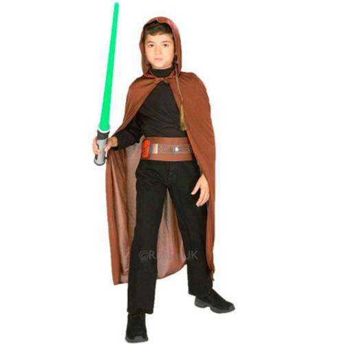 Fantasia Kit Jedi Infantil com Sabre de Luz - Tamanho Único