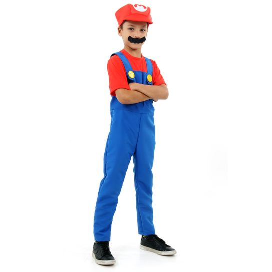 Fantasia Mario Bros Infantil Luxo - Super Mario P
