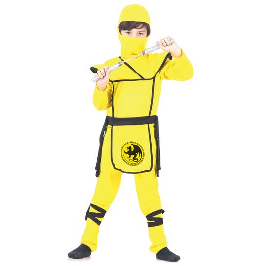 Fantasia Ninja Amarelo Infantil P