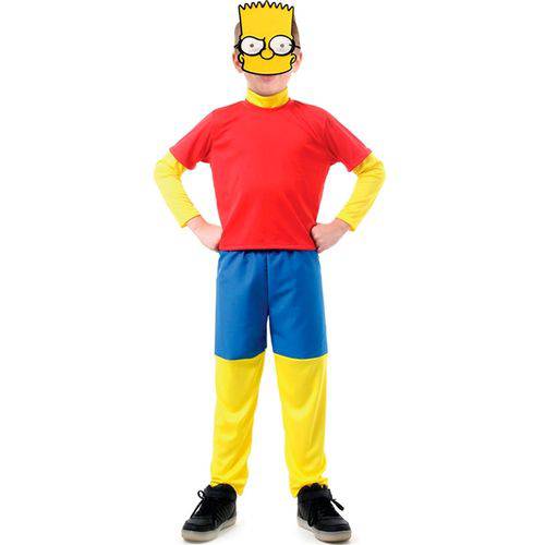 Fantasia os Simpsons Infantil Bart Simpson com Máscara