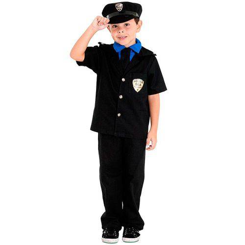 Fantasia Policial Luxo - Tamanho P (3 Anos) - Sula