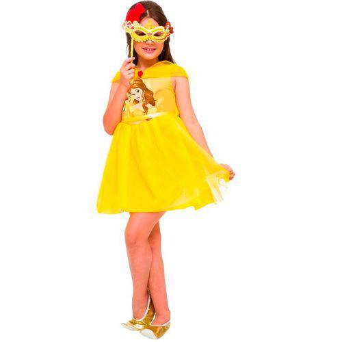 Fantasia Princesa Bela (bela e a Fera) Infantil Disney
