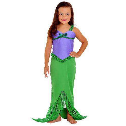 Fantasia Princesa Sereia Vestido Infantil Sulamericana