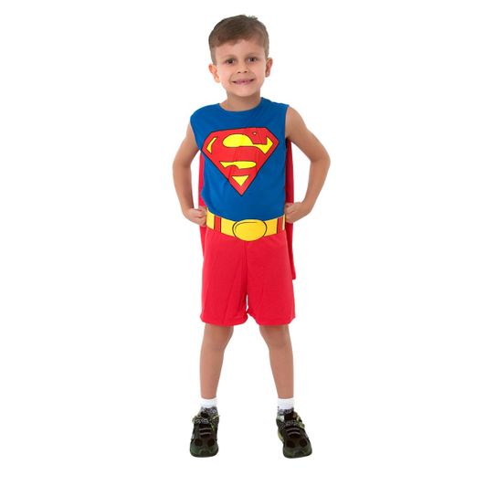 Fantasia Super Homem Infantil Curta Regata G