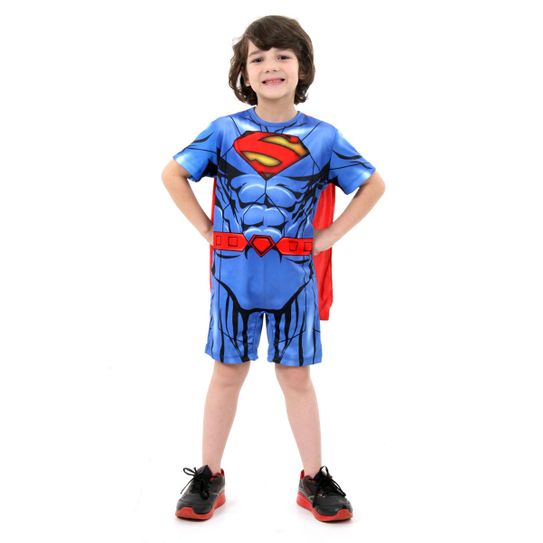 Fantasia Super Homem Infantil Curto - DC P