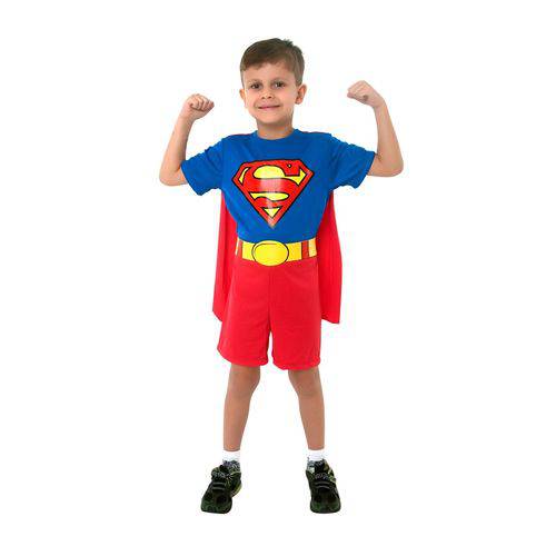 Fantasia Super Homem Infantil Curto G