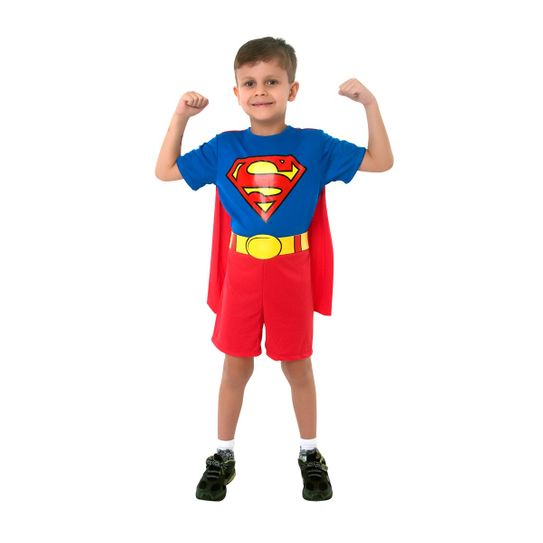 Fantasia Super Homem Infantil Curto P