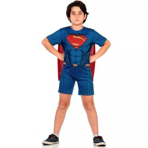 Fantasia Super Homem Superman Curta Infantil Tam M