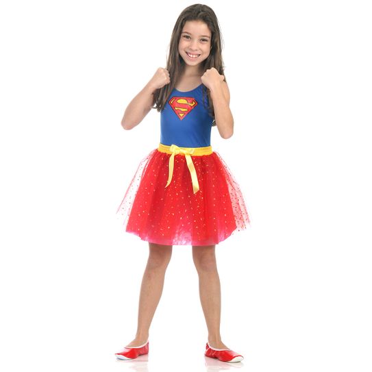 Fantasia Super Mulher Infantil - Dress Up P