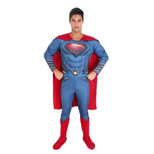 Fantasia Superman Premium Adulto - o Homem de Aço P