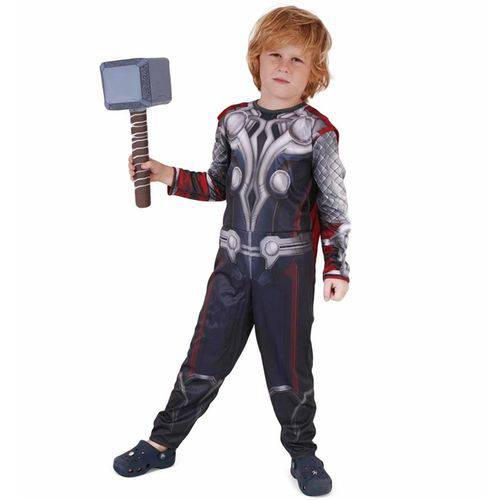 Fantasia Thor Infantil Longa os Vingadores Marvel - P 2 - 4