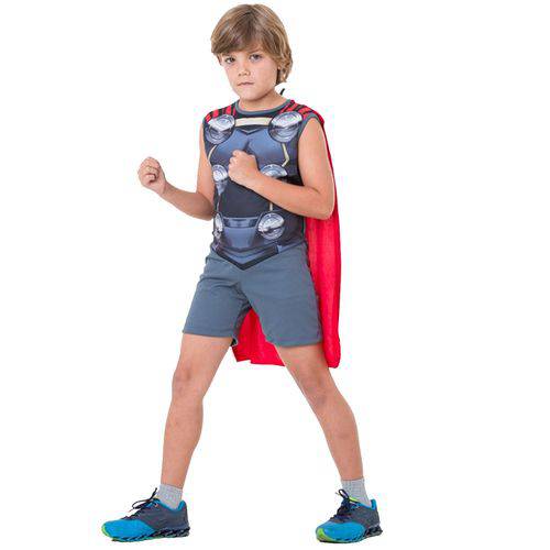 Fantasia Thor Infantil Pop com Capa Original Marvel