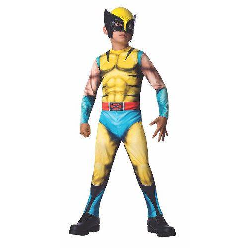 Fantasia Wolverine Clássica Tamanho 8-10 Anos com Garras e Mascara