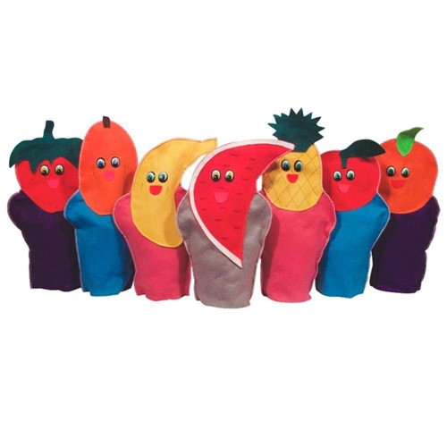 Fantoche Frutas 7 Personagens em Feltro 1285 Ciabrink