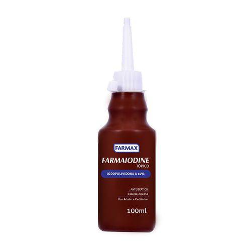 Farmaiodine Tópico com Almotolia Farmax 100ml