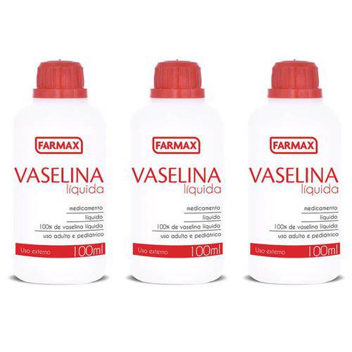 Farmax Vaselina Líquida 100ml (kit C/03)