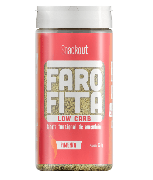 Farofita Low Carb Sabor Pimenta 220g - Snackout