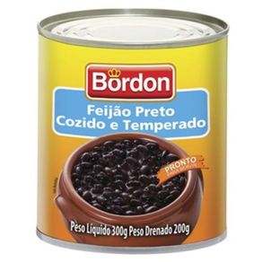 Feijão Preto Bordon Lata 300g