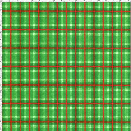 Feltro Mewi Coleção Natal - Tartan Xadrez Verde (0,50X1,40)