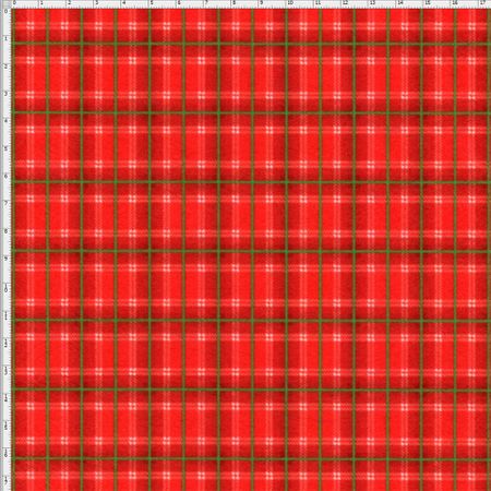Feltro Mewi Coleção Natal - Tartan Xadrez Vermelho (0,50X1,40)