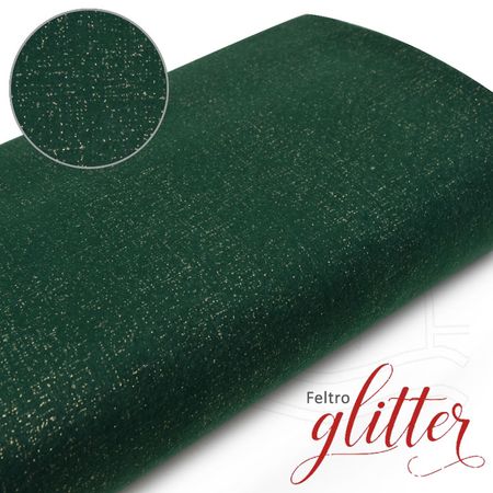 Feltro Mewi Glitter - Verde (0,50X1,40)
