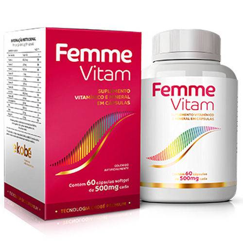 Femme Vitam - Polivitamínico para Mulheres - 500mg 60 Cápsulas