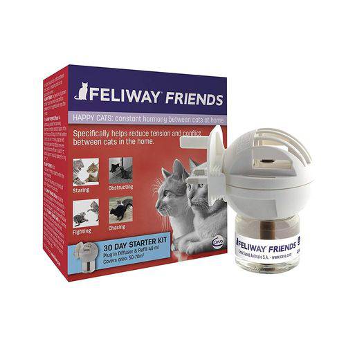 Feromônio Facial Felino Ceva Feliway Friends Difusor + Refil 48ml