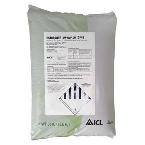 Fertilizante Osmocote 19-06-10 / 3-4 Meses - Saca 22,6 Kg