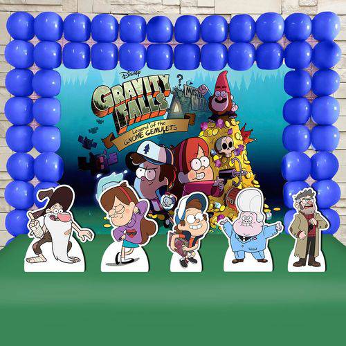 Festa Aniversário Gravity Falls Decoração Kit Ouro Cenários