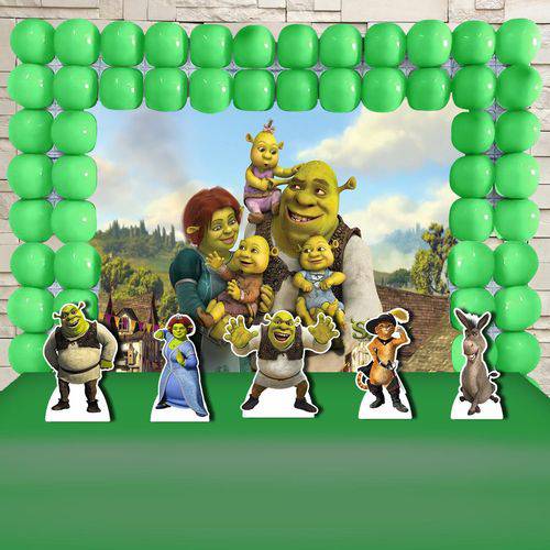Festa Aniversário Infantil Shrek Decoração Kit Ouro Cenários