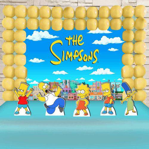 Festa Aniversário os Simpsons Decoração Cenários Kit Ouro
