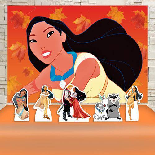 Festa Aniversário Pocahontas Decoração Kit Prata Cenários