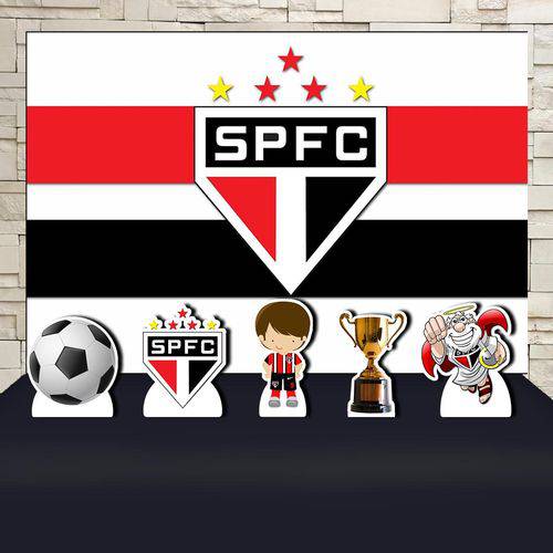 Festa Aniversário São Paulo Futebol Decoração Kit Prata