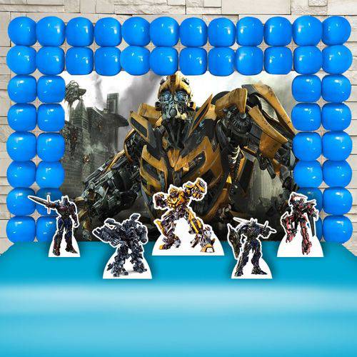 Festa Aniversário Transformers Decoração Kit Ouro