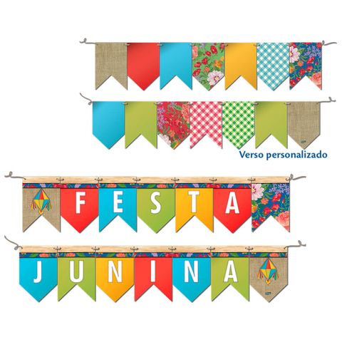 Festa Junina Faixa Decorativa Bandeirinha - Festcolor