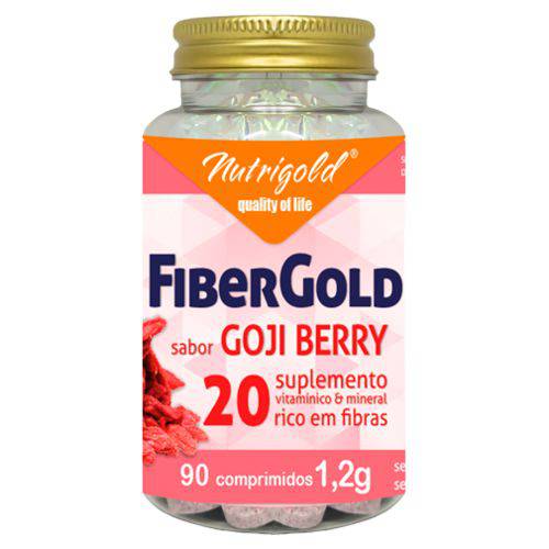 Fibergold 20 Sabor Goji Berry - 90 Comprimidos 1,2g