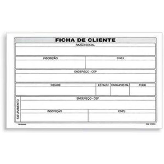 Ficha de Cliente 5x8 100un 6790 C/Instrucoes Sao Domingos