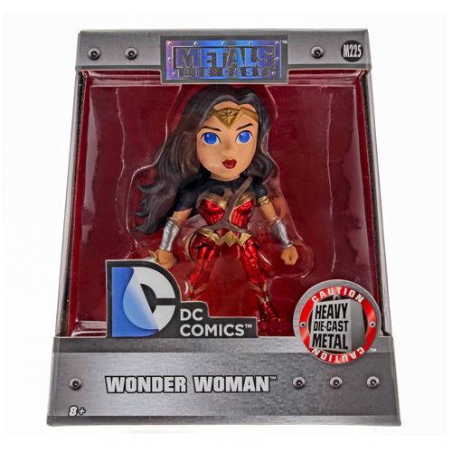 Figura Colecionável 10 Cm - Metals - Dc Comics - Justice League - Mulher Maravilha - Dtc