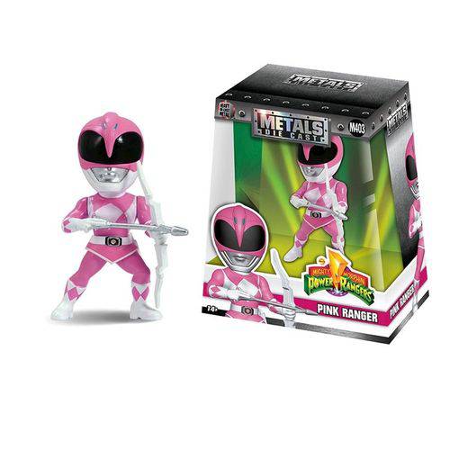 Figura Colecionavel 10 Cm Metals Mighty Morphin Power Rangers Pink Ranger - Dtc