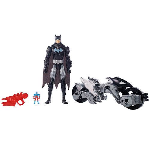 Figura e Veículo - 30 Cm - Dc Comics - Justice League Action - Batman e Moto Robo - Mattel