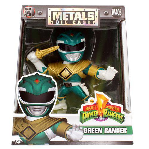 Figura Jada Metal Power Rangers 4 Green Ranger - DTC