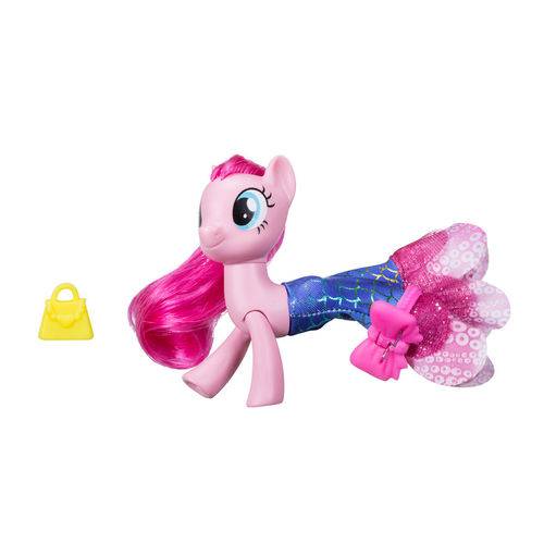 Figura My Little Pony Movie - 15 Cm - Moda Terrestre e Marinha - Pinkie Pie - Hasbro