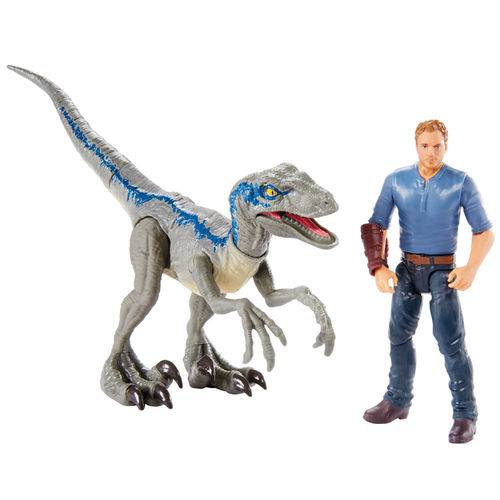 Figuras Básicas - Jurassic World 2 - Conjunto Aventura - Owen e Blue - Mattel
